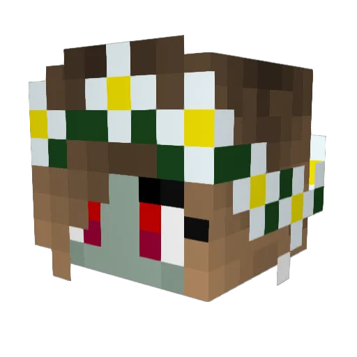 MiesssV Minecraft avatar head, 3D render