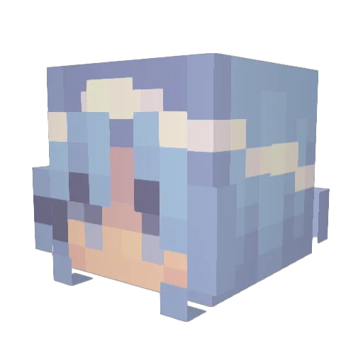 Miesssie Minecraft avatar head, 3D render