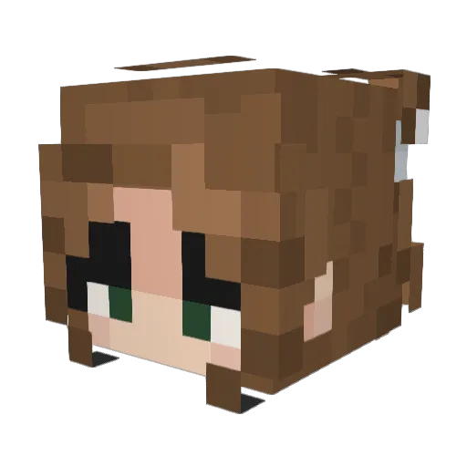 Miettta Minecraft avatar head, 3D render