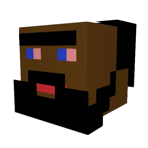 Mietwagen Minecraft avatar head, 3D render