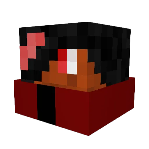 Mieun Minecraft avatar head, 3D render