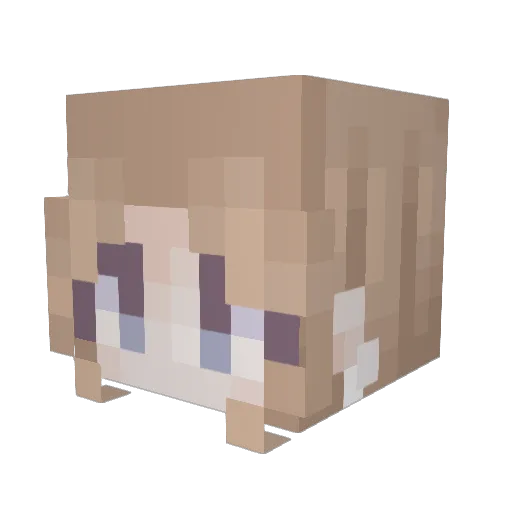 MiexVA Minecraft avatar head, 3D render