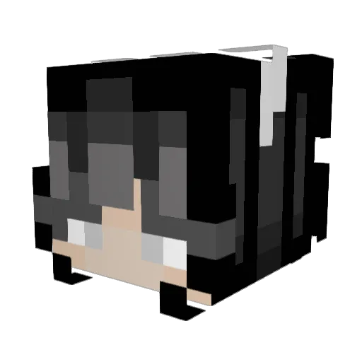 Mieyy Minecraft avatar head, 3D render