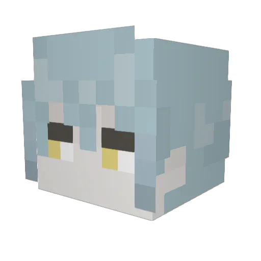 Mifa_fumo Minecraft avatar head, 3D render
