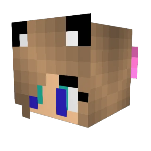 MiffinCake Minecraft avatar head, 3D render