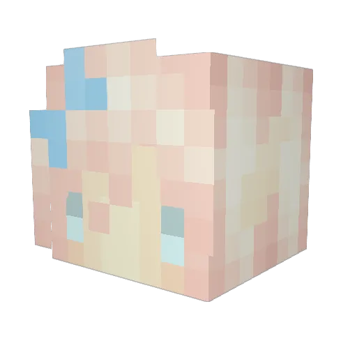 MiffyPlays Minecraft avatar head, 3D render