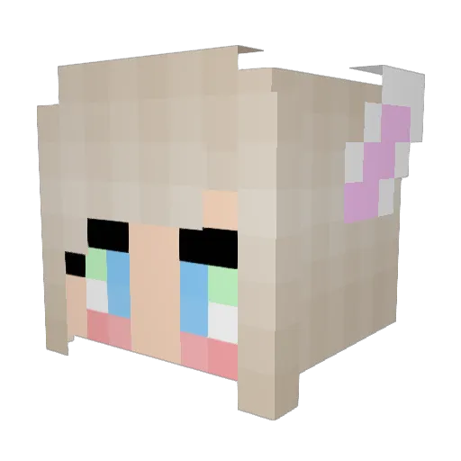 Miffy_ Minecraft avatar head, 3D render