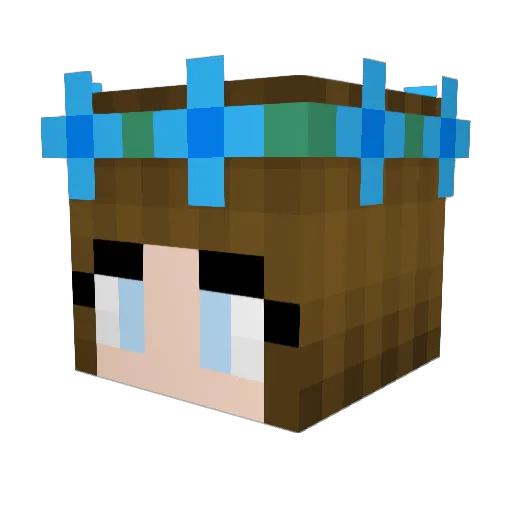 Miffylover Minecraft avatar head, 3D render
