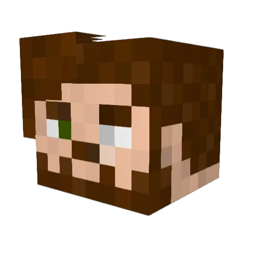Mifiles Minecraft avatar head, 3D render