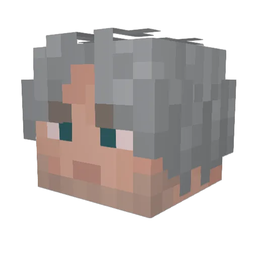 Mifu_ Minecraft avatar head, 3D render