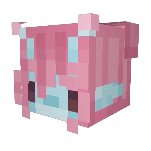 Mifzi Minecraft avatar head, 3D render