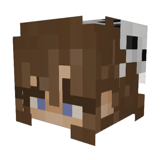 MigMig12 Minecraft avatar head, 3D render