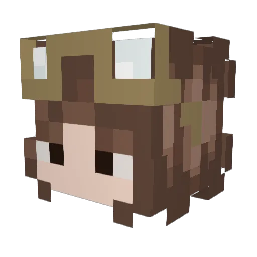 MigMyg Minecraft avatar head, 3D render