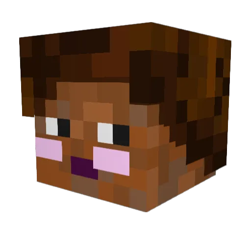 MigONoob12 Minecraft avatar head, 3D render