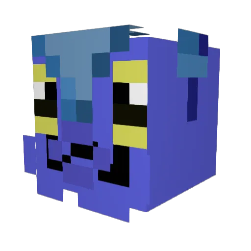 Mig_2103 Minecraft avatar head, 3D render