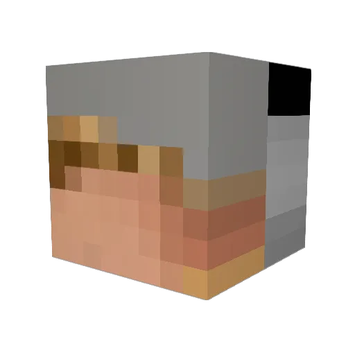 Mig_21 Minecraft avatar head, 3D render