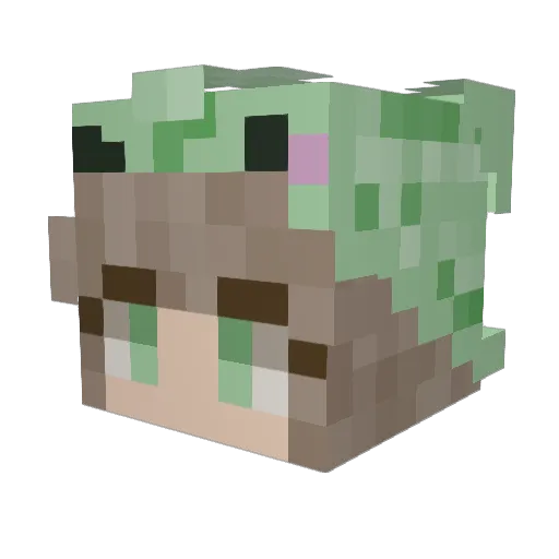 Migalius Minecraft avatar head, 3D render