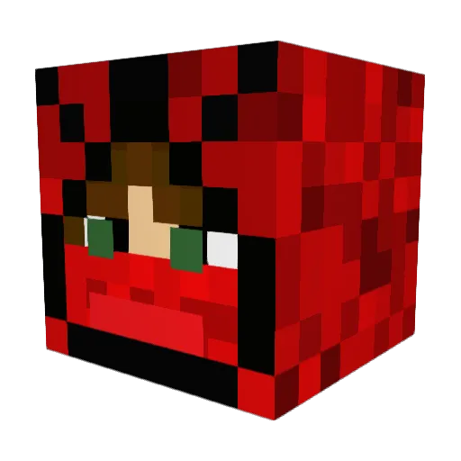 Migas07 Minecraft avatar head, 3D render
