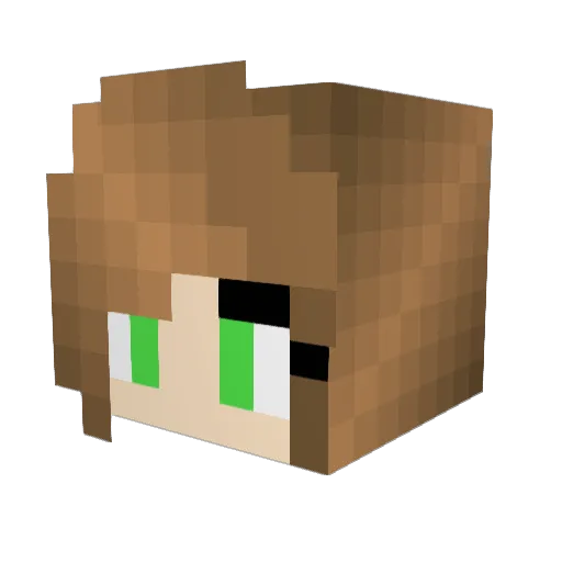 Migbuy Minecraft avatar head, 3D render