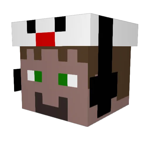 MigelPlay Minecraft avatar head, 3D render