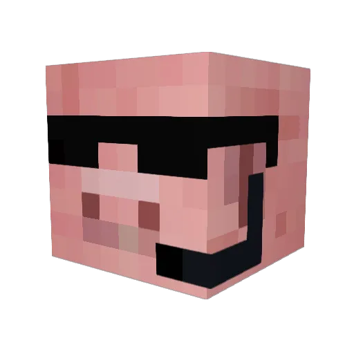 Migeme10 Minecraft avatar head, 3D render