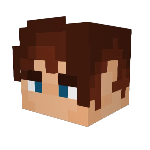 Miggel Minecraft avatar head, 3D render