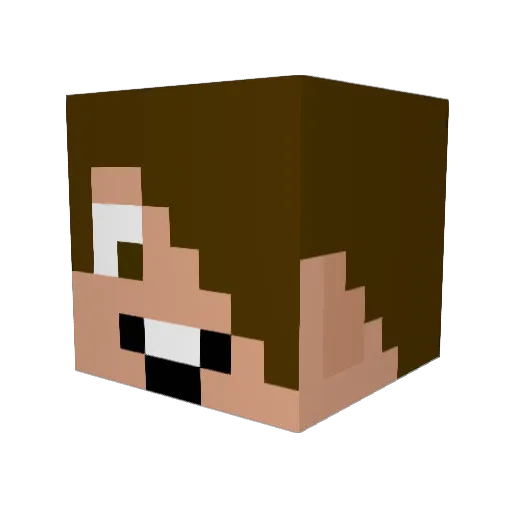 Miggie1 Minecraft avatar head, 3D render