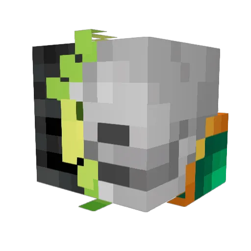 Miggolito Minecraft avatar head, 3D render