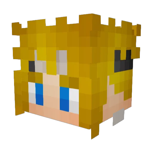 Miggyhitty Minecraft avatar head, 3D render