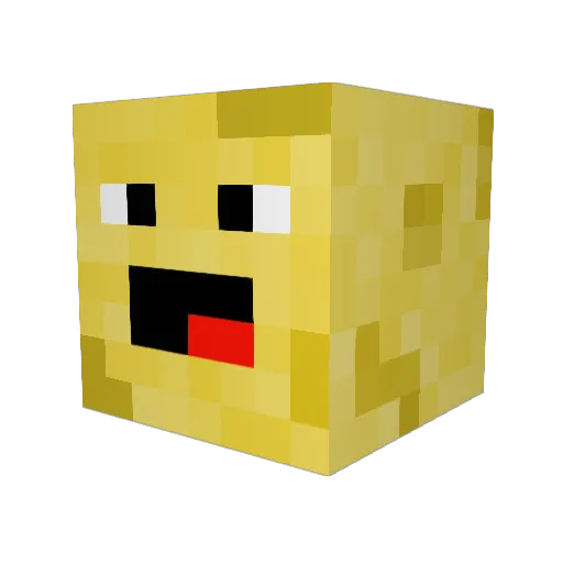 MighTCheez Minecraft avatar head, 3D render