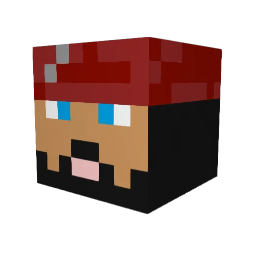 Mighel Minecraft avatar head, 3D render