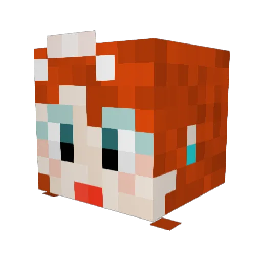 MightBeAidan Minecraft avatar head, 3D render