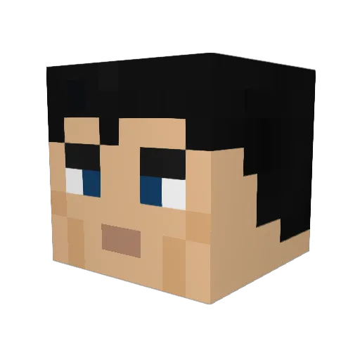 MightBeSuperman Minecraft avatar head, 3D render