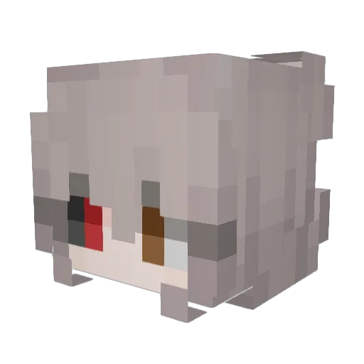 MightbeNina Minecraft avatar head, 3D render
