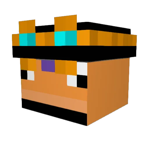Mightbebacon Minecraft avatar head, 3D render