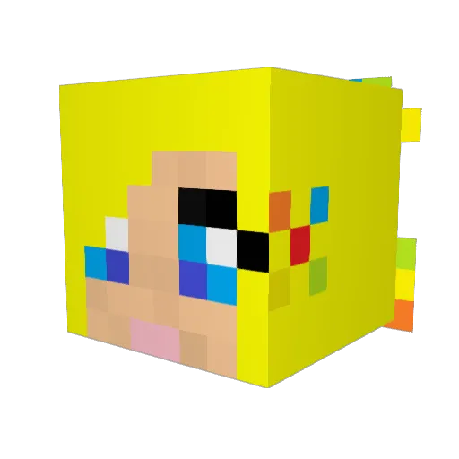 Mighty04 Minecraft avatar head, 3D render