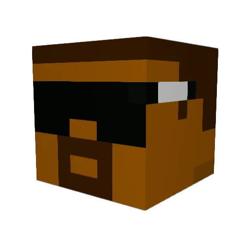 MightyBear Minecraft avatar head, 3D render