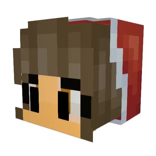 MightyChickenMan Minecraft avatar head, 3D render