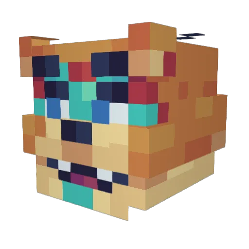 MightyChunk Minecraft avatar head, 3D render