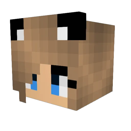MightyDragonGirl Minecraft avatar head, 3D render