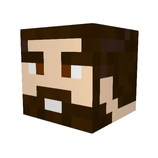 MightyEdward Minecraft avatar head, 3D render