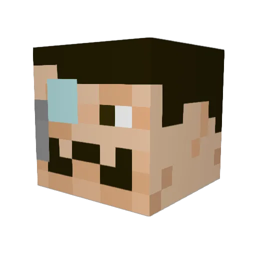 MightyFP Minecraft avatar head, 3D render