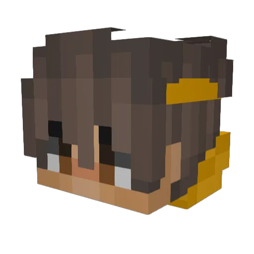 MightyGuybrush Minecraft avatar head, 3D render
