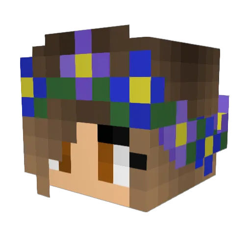 MightyHelen Minecraft avatar head, 3D render