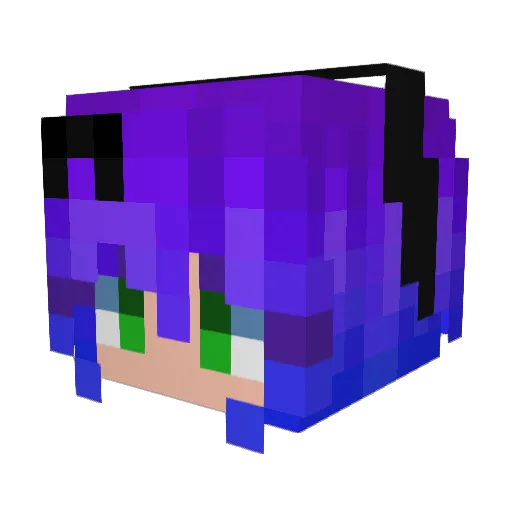 MightyKat Minecraft avatar head, 3D render