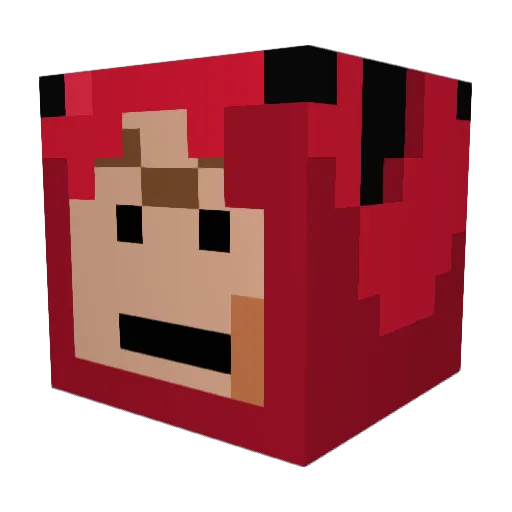 MightyLaven Minecraft avatar head, 3D render