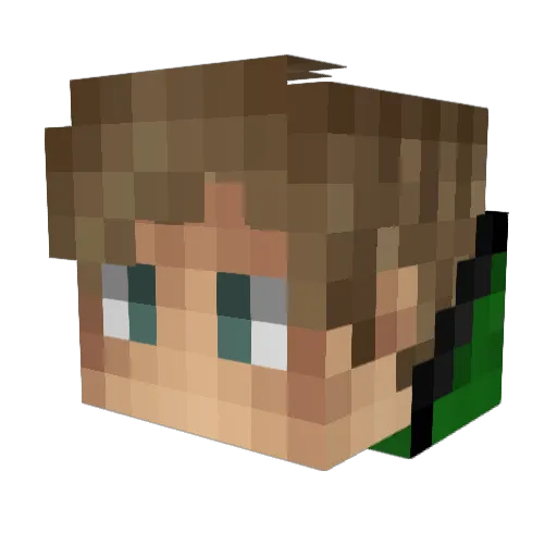 MightyLight Minecraft avatar head, 3D render