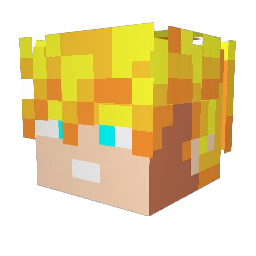 MightyMo1704 Minecraft avatar head, 3D render
