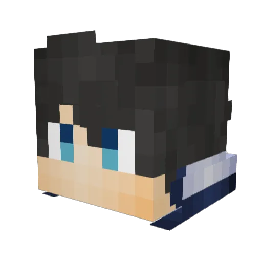 MightyMoore Minecraft avatar head, 3D render