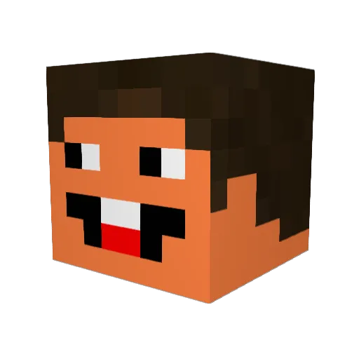 MightyNerd Minecraft avatar head, 3D render
